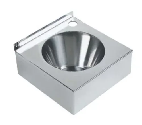 Раковина из нержавеющей стали настенная  квадратная антивандальная Nofer 13038.B