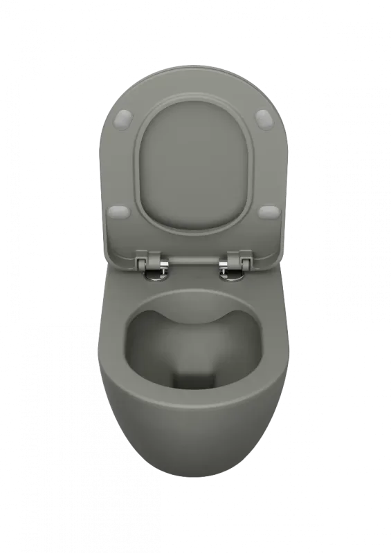CREAVIT FREE Унитаз подвесной безободковый ХОЛОДНЫЙ СЕРЫЙ МАТОВЫЙ FE322-11CG00E-0000