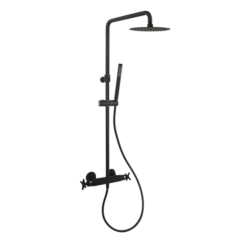 Душевая термостатическая система без излива с регулировкой высоты ADAGIO 915401RM250NM чёрный