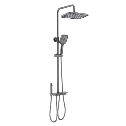 AQ3040BGM ПОЛАРИС душевая система (смеситель для ванны) 295х195мм, оружейная сталь