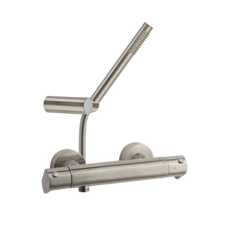 Смеситель термостатический для ванны с душевым комплектом ALEXIA 363402DNC никель