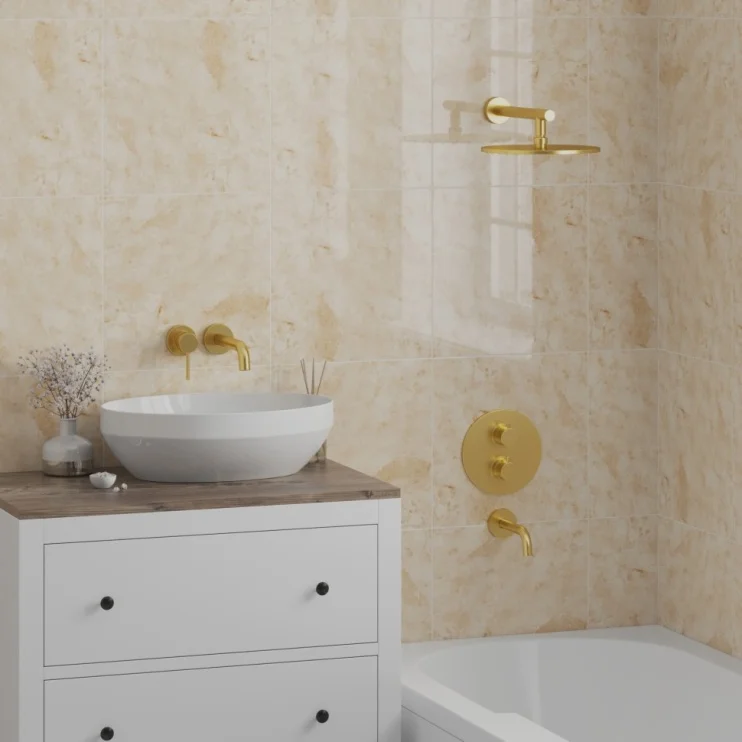 Комплект на 2 потребителя с термостатом Cox PAINI 78PJSET26911THBATHHEAD, для ванны с верхним душем