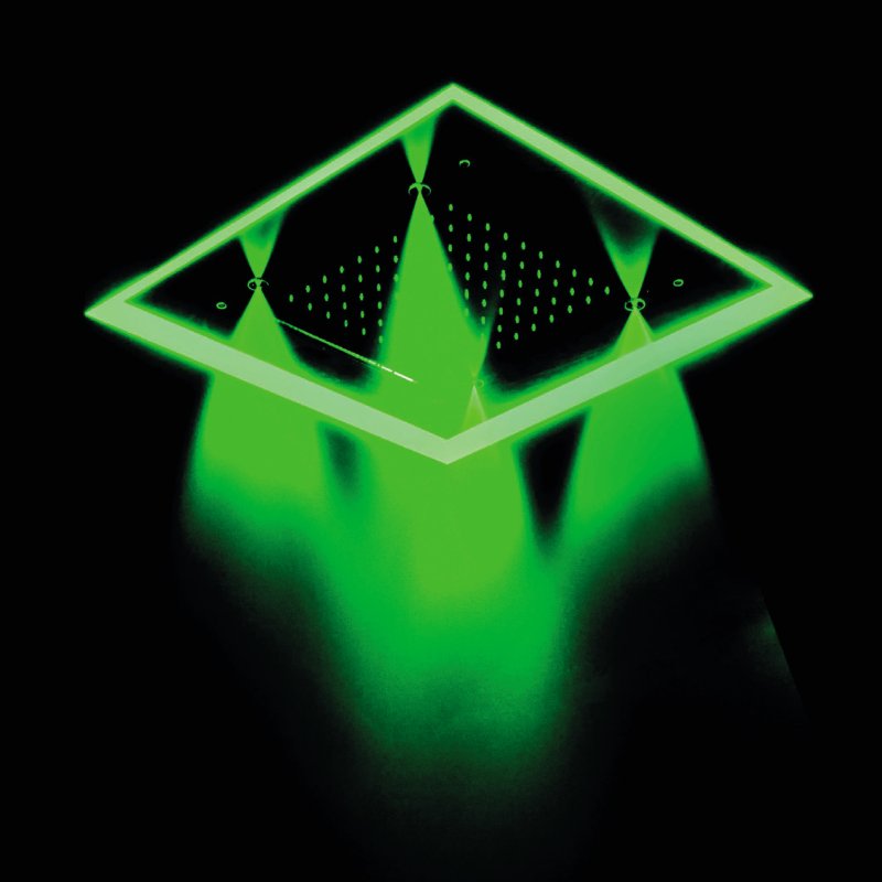 Потолочный душ, встроенный HROMOTERAPIA REKLEDNC570 никель брашированный