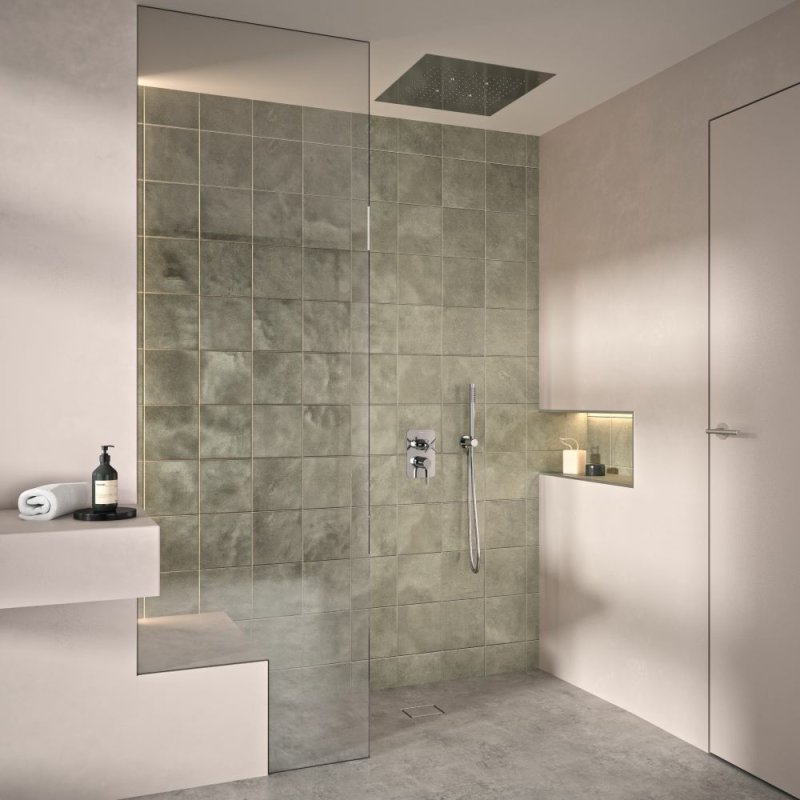 Душ тропический встраиваемый потолочный квадратный 450мм HYDROTHERAPY RE1K450