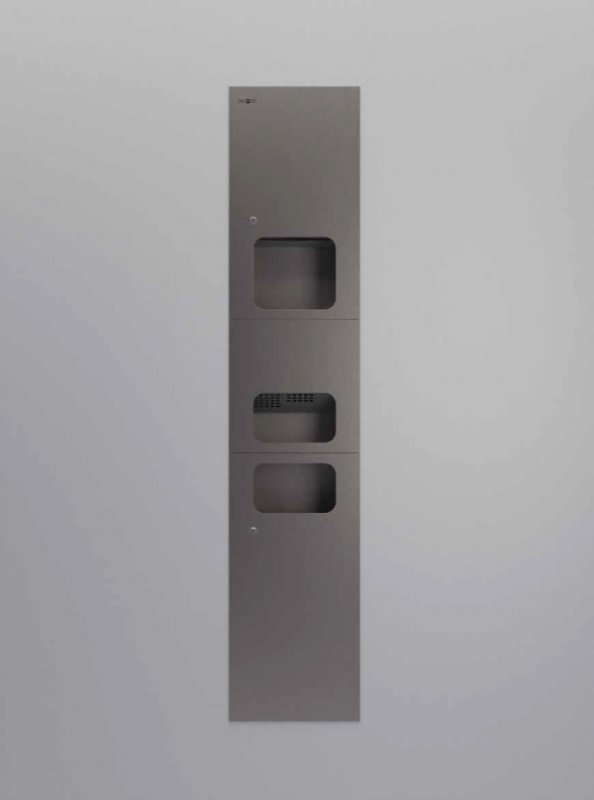 Встраиваемая станция Compact с диспенсером для полотенец, сушилкой для рук и ведром Nofer 12017.P.S