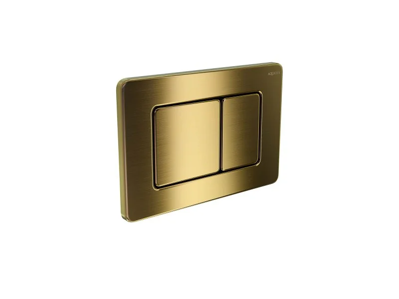 KDI-0000041 (003G) Панель смыва нержавеющая сталь, цвет Титановое золото матовое (клавиши квадрат)