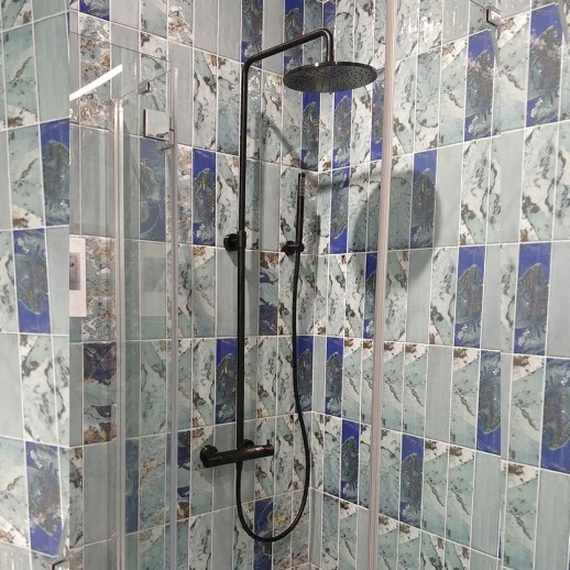 Душевая система PAINI 78PZ689TH Cox 250 мм, с термостатом, черный брашированный PVD (PZ)