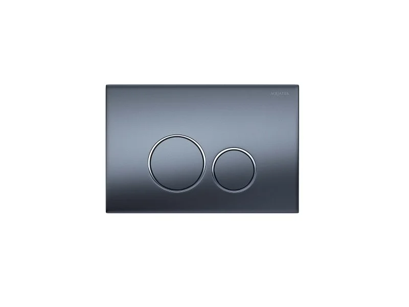 KDI-0000035 (005C-1) Панель смыва Оружейная сталь матовая ободок хром (клавиши круглые)