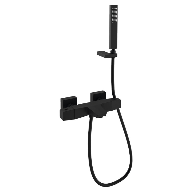 Смеситель для ванной с душевым комплектом PRISMA 423901MRNM чёрный