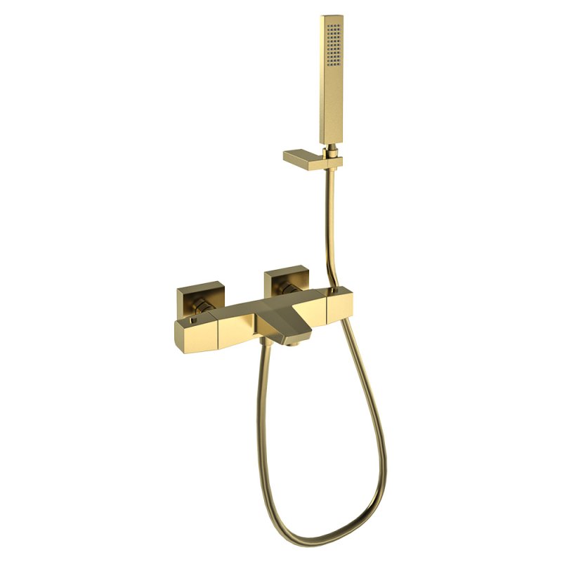 Смеситель для ванной с душевым комплектом PRISMA 423901MROC золото