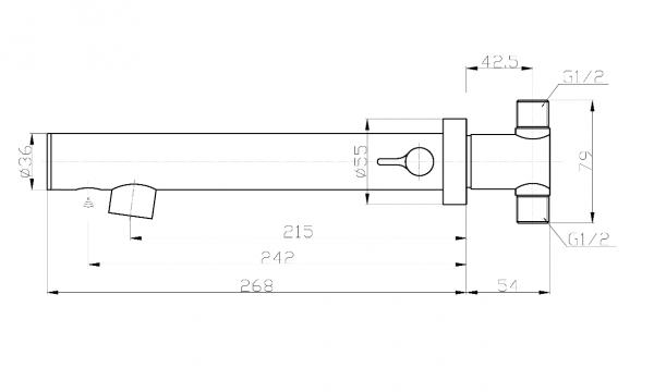 Автоматический настенный смеситель для раковины Nofer 07263M.N черный
