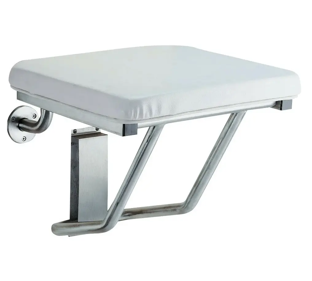 Мягкое сиденье для душа из нержавеющей стали матовой Nofer 15066.S