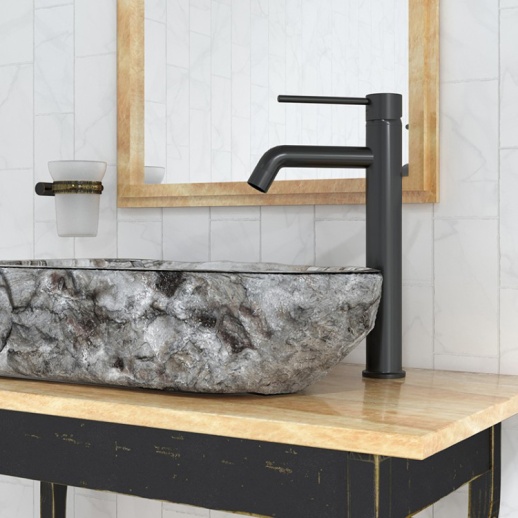 Смеситель для раковины PAINI Cox 78PZ205OLL без донного клапана, высокий, черный брашированный PVD Смеситель для раковины PAINI Cox 78PZ205OLL без донного клапана, высокий, черный брашированный PVD