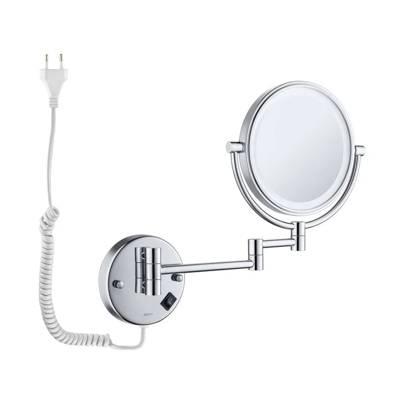 Зеркало косметическое настенное с подсветкой 5х AQUATEK AQ4915CR