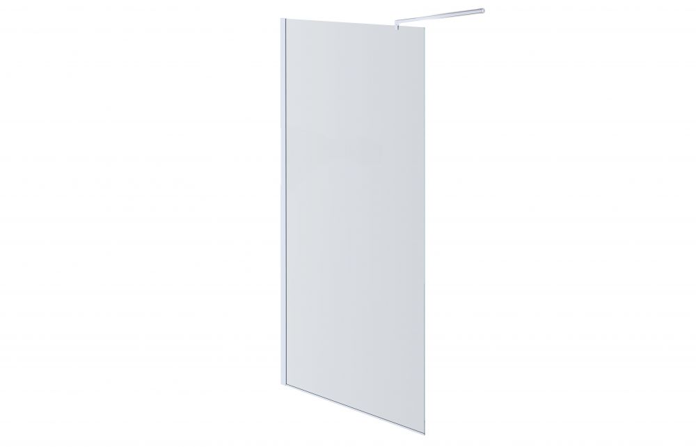 AQ WIW 10020CH Душевая перегородка Walk in с держателем 1000x2000 профиль хром, стекло прозрачное (старый артикул AQNAR6310-100)