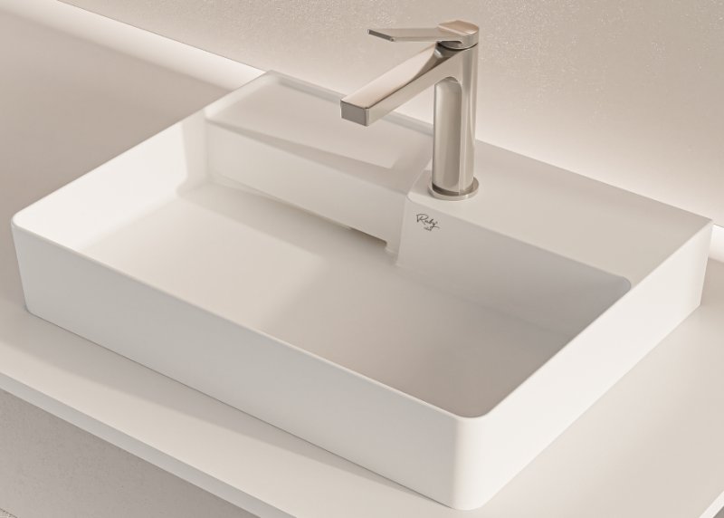 CREAVIT Раковина мебельная накладная БЕЛАЯ МАТОВАЯ RB062-00MB42E-0000