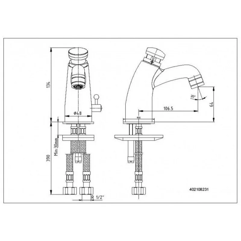 Self-Closing Автоматический смеситель для раковины GPD 402108231