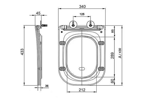 AQ0202-00 крышка-сиденье для унитаза AQ2002, белая