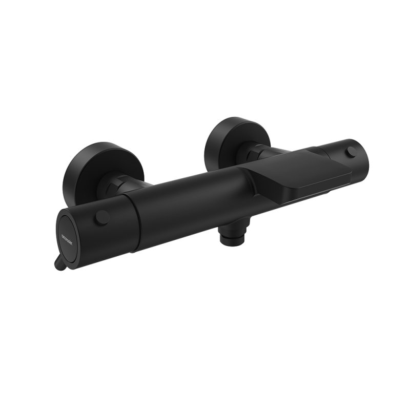 Термостатический смеситель для ванны наружнего монтажа с каскадным изливом ODISEA 393901SNM Черный