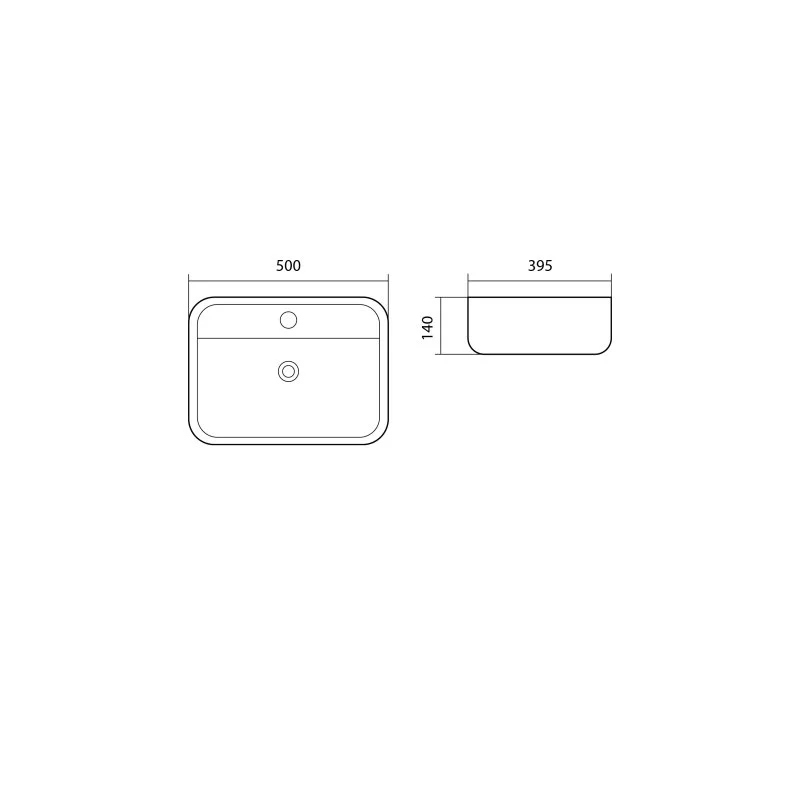 Раковина накладная для установки на столешницу AQUATEK ВЕГА AQ5506-00