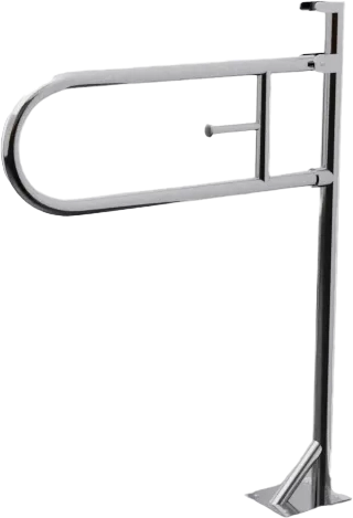 Поручень для унитаза откидной на стойке тип 1 L 850 с держателем для т/б D32 Тругор ПУОнаСт/850 тбD32