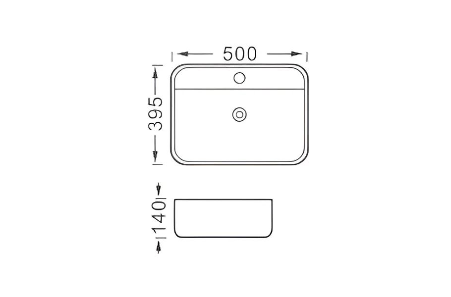 Раковина накладная для установки на столешницу AQUATEK ВЕГА AQ5506-MG