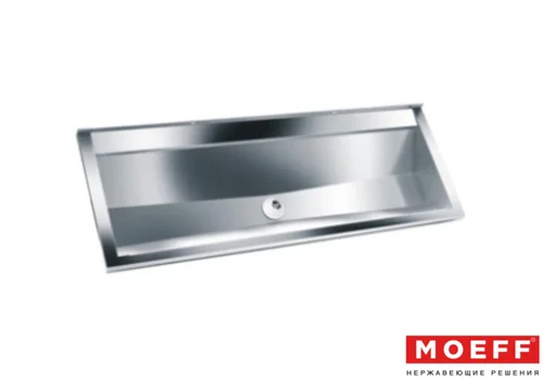 Раковина-желоб коллективная из нержавеющей стали Moeff MF-19 (1500 мм)