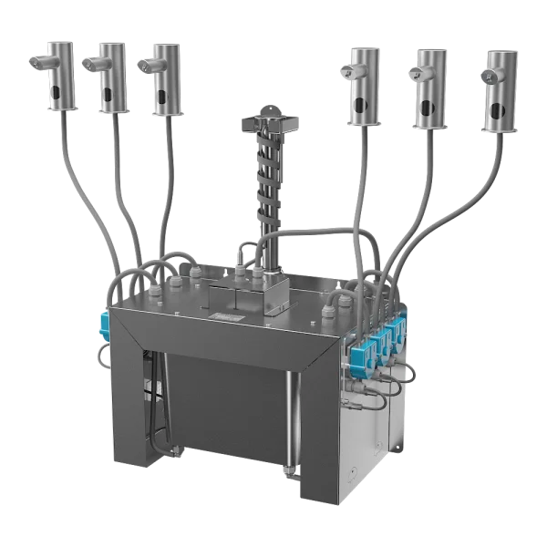 Комплект 6 шт. автоматических нержавеющих дозаторов мыла на столешницу SLZN 91E6