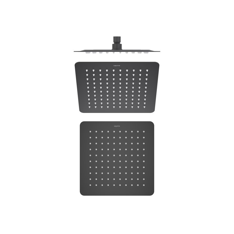 Квадратный верхний душ  250*250*2 мм AQUATEK, матовый черный AQ2072MB