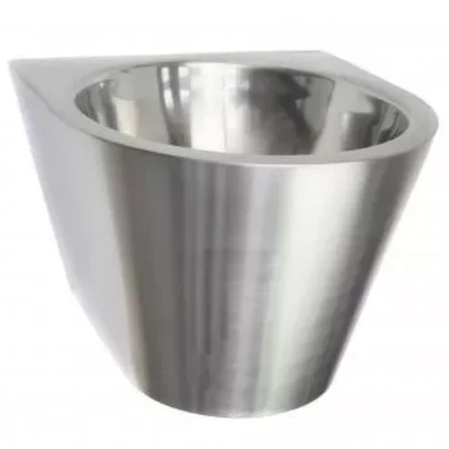 Раковина из нержавеющей стали настенная  круглая  270х360х300 мм, Nofer 13036.C.S