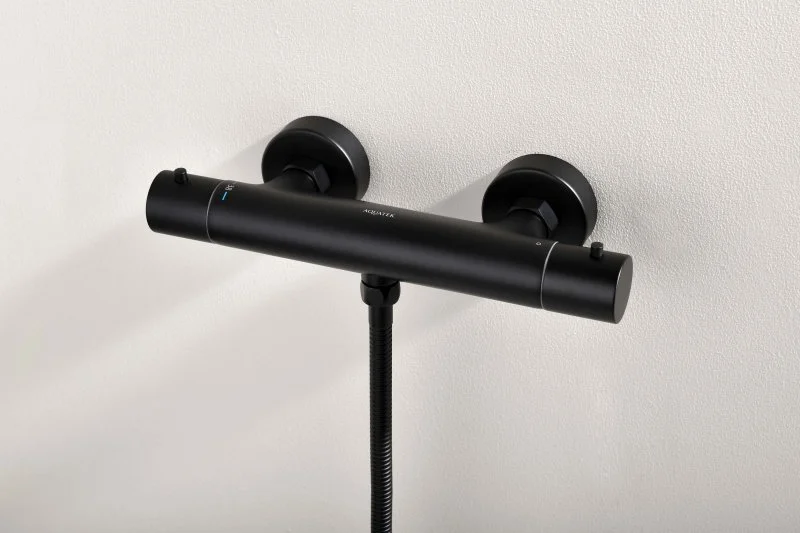 Термостатический смеситель для душа AQUATEK, матовый черный AQ1363MB ЕВРОПА