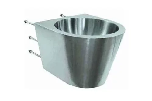 Раковина из нержавеющей стали настенная круглая Nofer 13036.P.S.