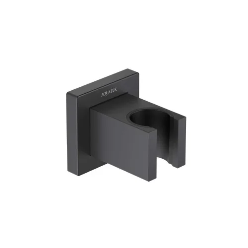 Держатель ручного душа AQUATEK, матовый черный AQ2401MB