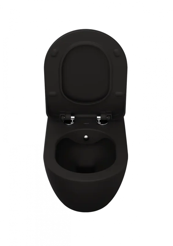 CREAVIT FREE Унитаз подвесной безободковый с биде ЧЕРНЫЙ МАТОВЫЙ FE322-00SM00E-0000