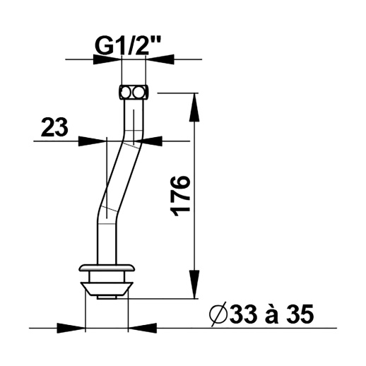 Подводка для клапана смыва PRESTO 55372 Подводка для клапана смыва PRESTO 55372