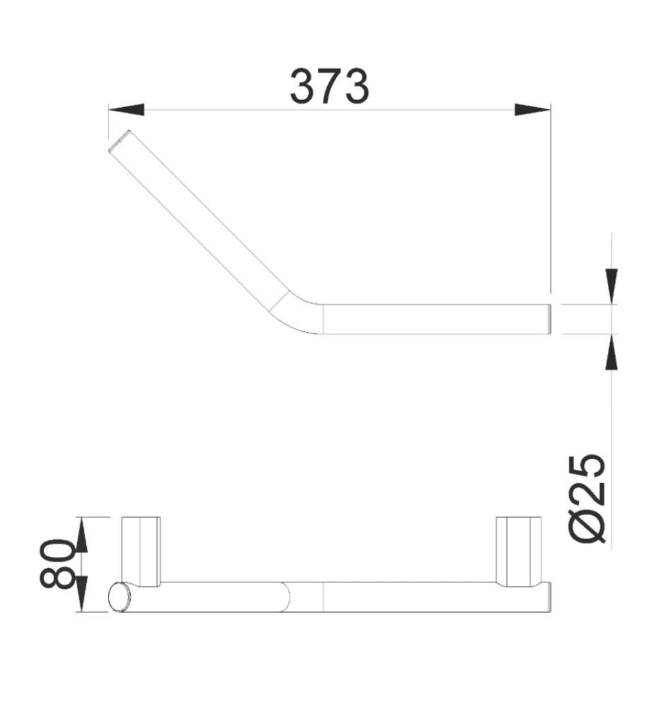 Поручень для ванной изогнутый Nofer Santorini 16332.B
