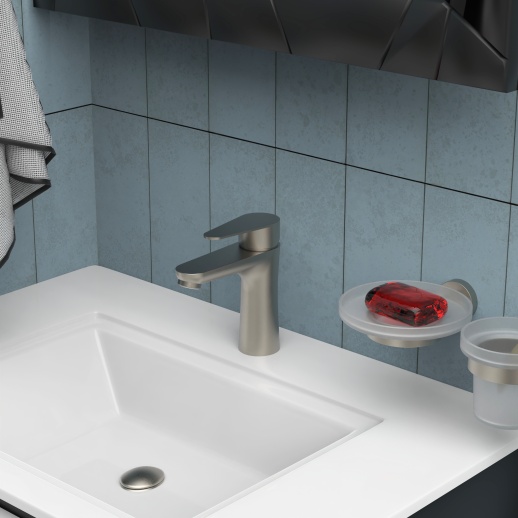 Смеситель для раковины PAINI Verona 99PW205 без донного клапана, сатин (PW) Смеситель для раковины PAINI Verona 99PW205 без донного клапана, сатин (PW)