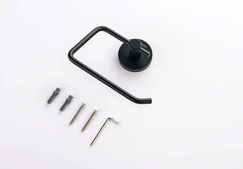 Бумагодержатель квадратный AQUATEK, матовый черный AQ4118MB ЕВРОПА