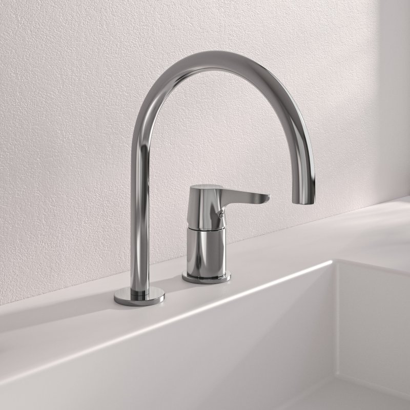 Встраиваемый в столешницу смеситель для для раковины на два отверстия ADAGIO 914002