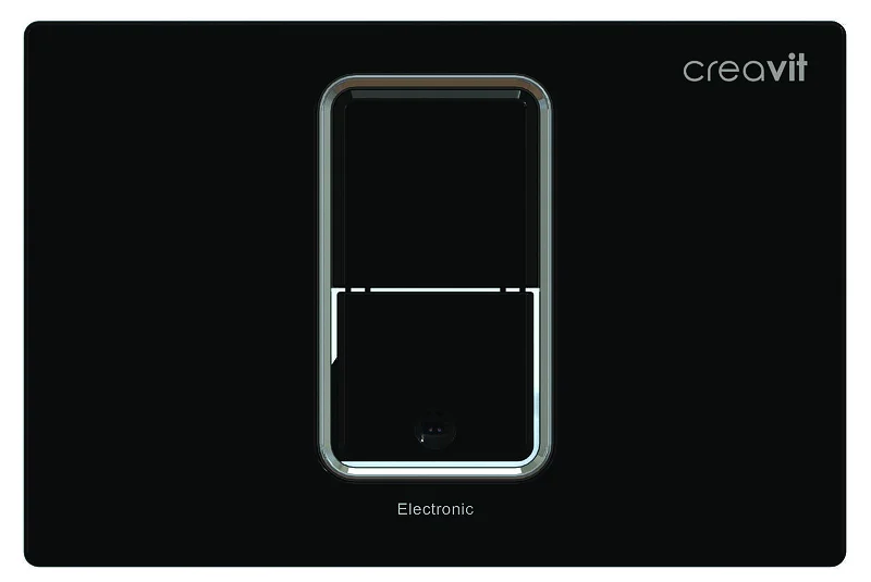 CREAVIT Кнопка для инсталляции сенсорная черная (от батарейки) FP8002.02