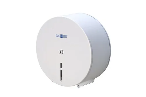 Диспенсер для туалетной бумаги круглый из  стали белый Nofer 05001.W