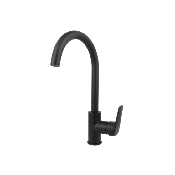 Смеситель для кухни AQUATEK (полукруглый излив), матовый черный AQ1082MB ВЕГА