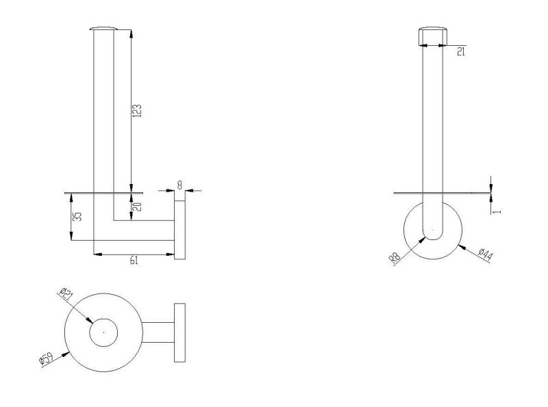 Держатель для запасного рулона туалетной бумаги Line матовый Nofer 16519.S