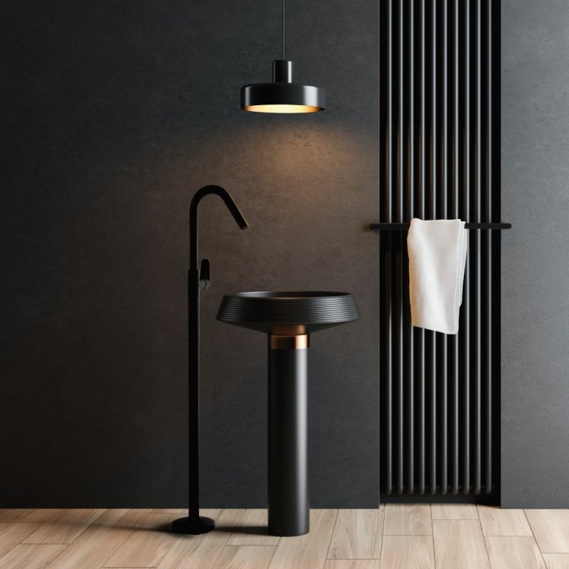 Напольный смеситель для раковины ALEXIA 367603NM черный