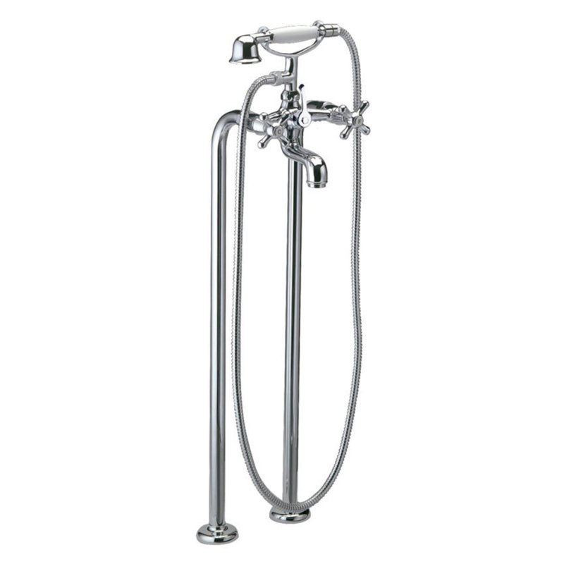 Напольный смеситель для ванны вентельный с душевым комплектом GAUDI 3135CG