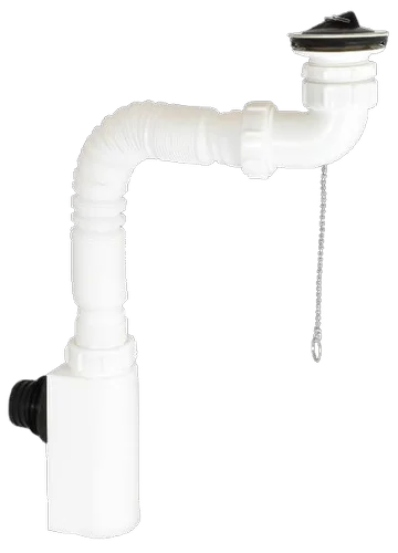 Сливная трубка гибкая с пластиковым сифоном малым Nofer 302А