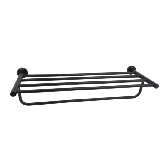 Полка для полотенец AQUATEK, матовый черный AQ4015MB ВЕГА