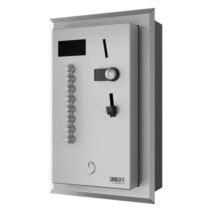 Встроенный монетный и жетонный автомат для 2-8 или 12 душей Sanela SLZA 02LMZ 88028