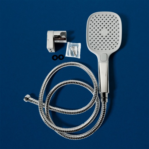 Комплект аксессуаров, лейка, шланг, держатель, хром (CR) - URBATEC EV163GRCR Комплект аксессуаров, лейка, шланг, держатель, хром (CR) - URBATEC EV163GRCR