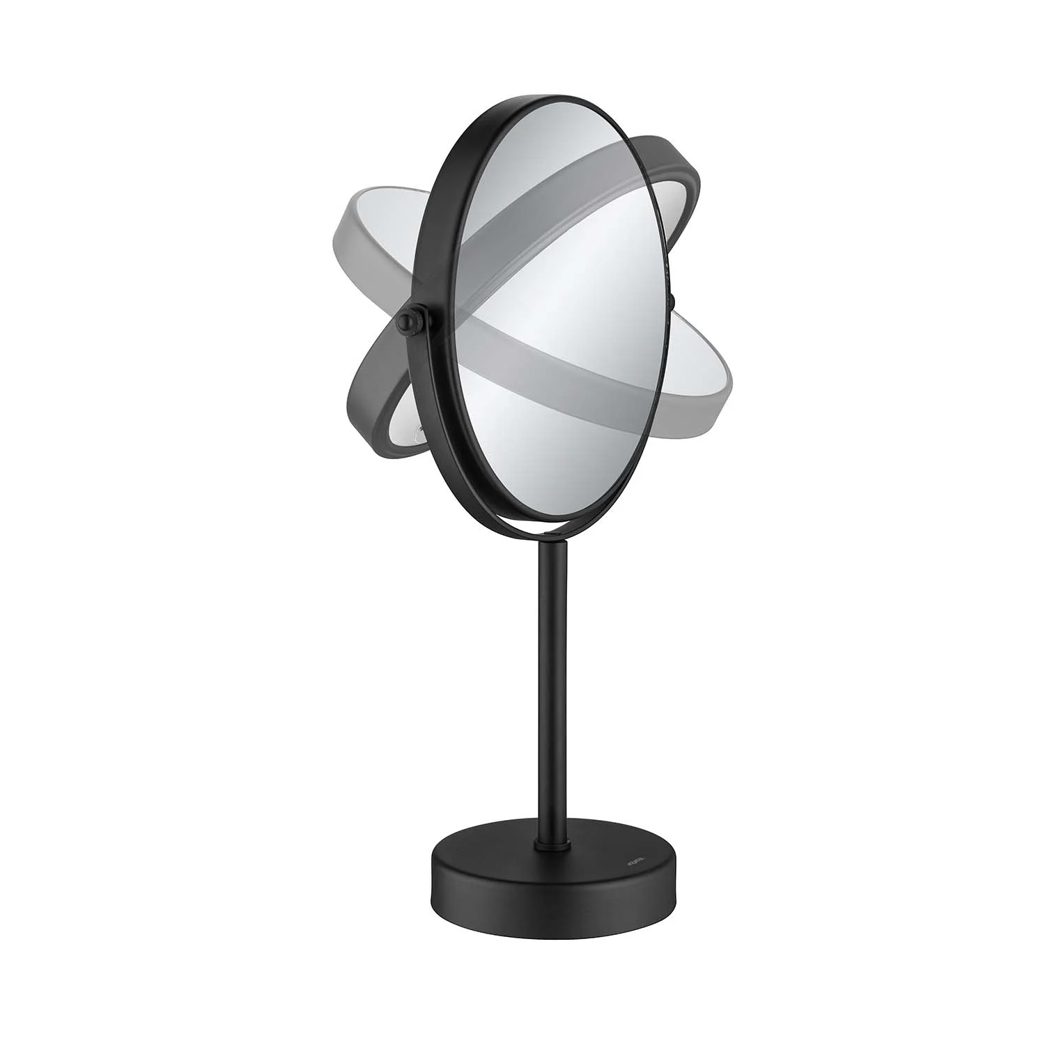 Зеркало косметическое настольное 5х AQUATEK, матовый черный AQ4914MB